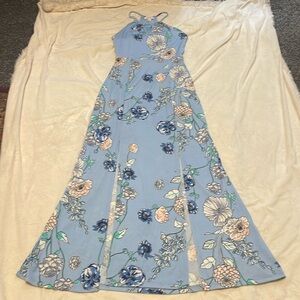 Candie brand long pretty blue Junior XS dress. In very good condition.